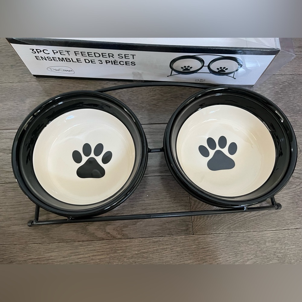 Ceramic Pet Feeder Bowl Set for Dog or Cats